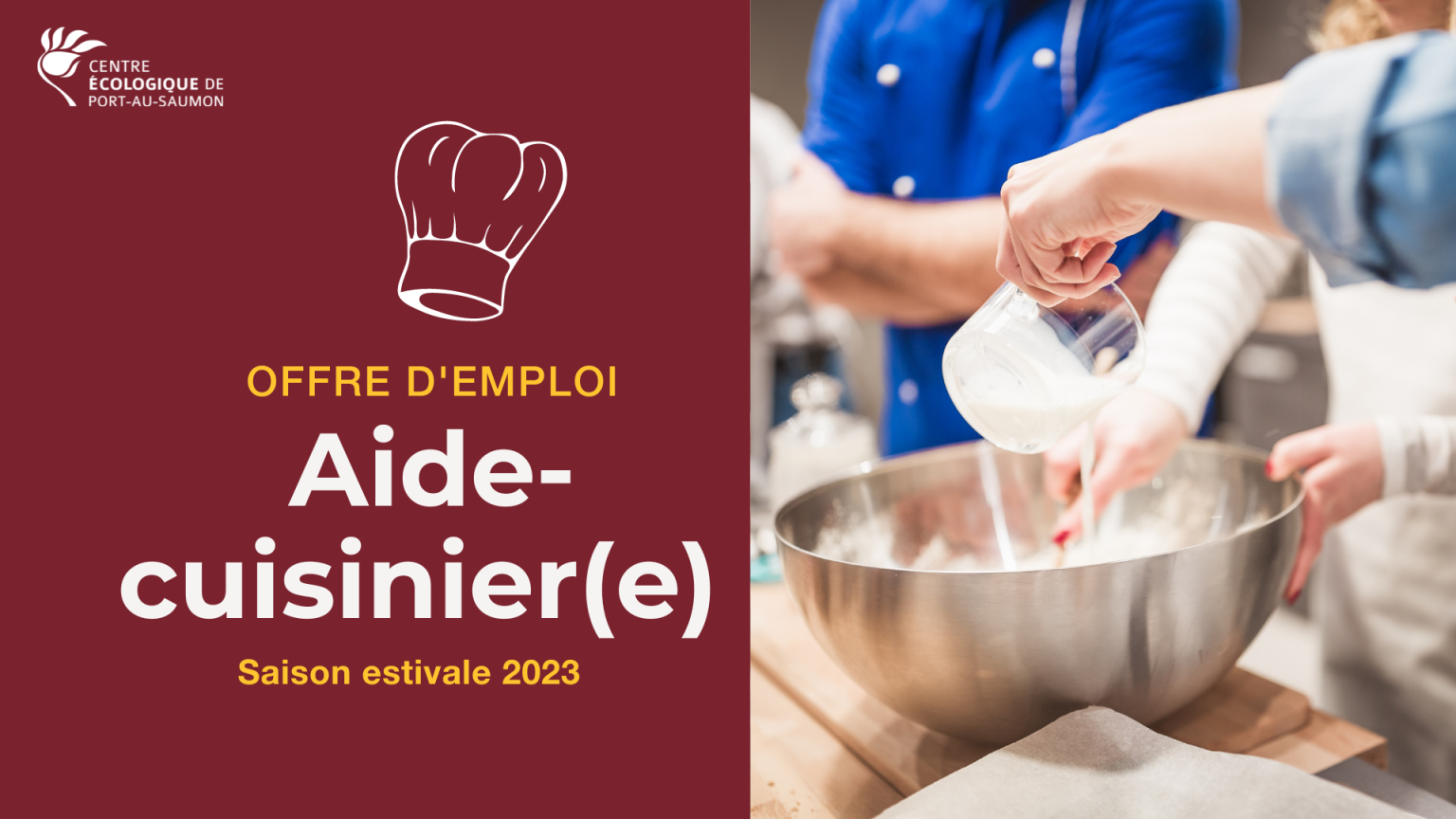 Offre d'emploi Aide Cuisinier(e) Saison estivale 2023